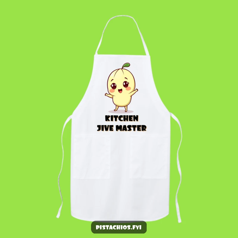 Funny Pistachio Dance Chef Apron - Cheerful Cooking Character Gift