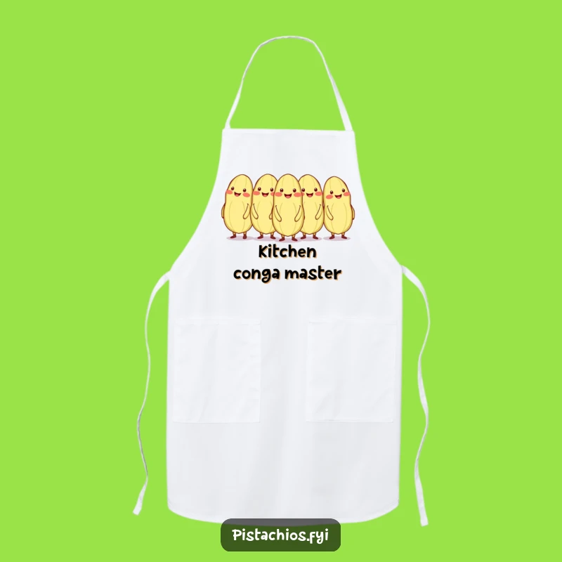 Funny Conga Line Pistachios Apron: Cook and Party with Nutty Flair