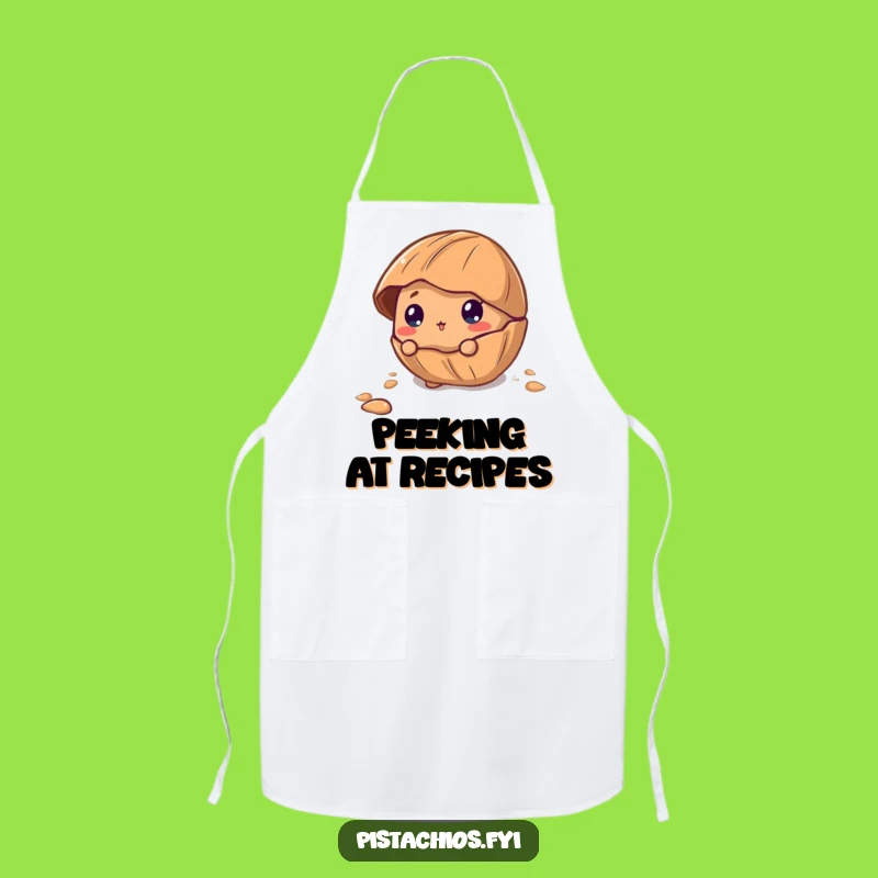 Funny Curious Pecan Apron: Peeking Shell Design for a Perfect Funny Gift