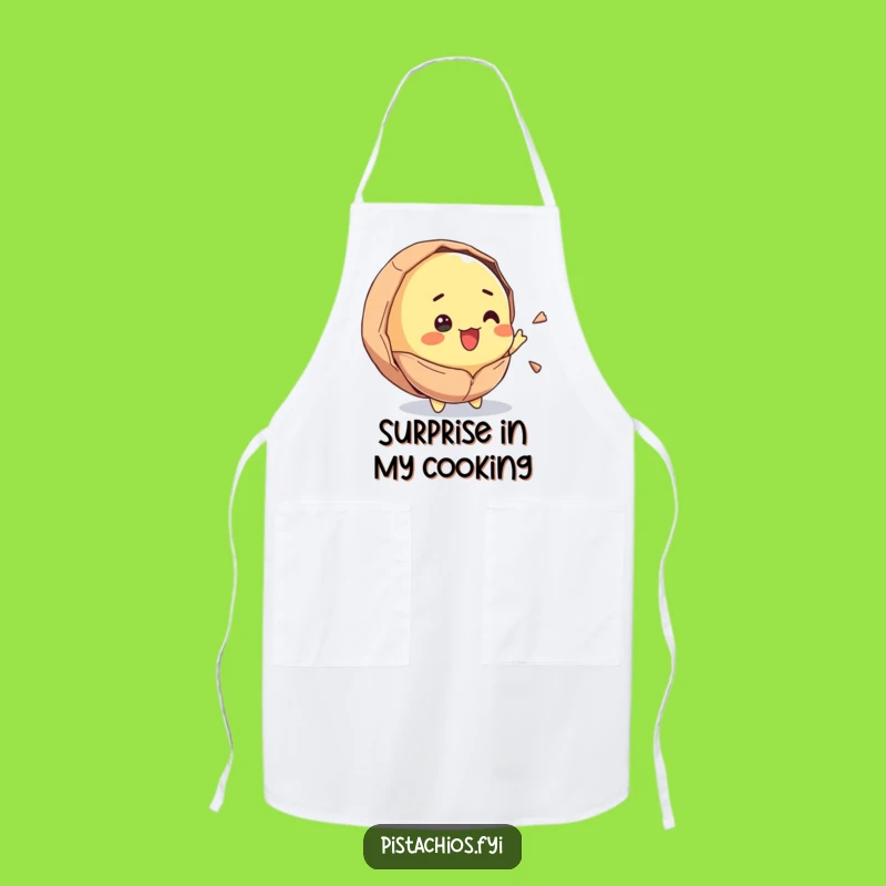 Funny Surprised Pistachio Apron: Cook with Hilarious Joyful Cracks