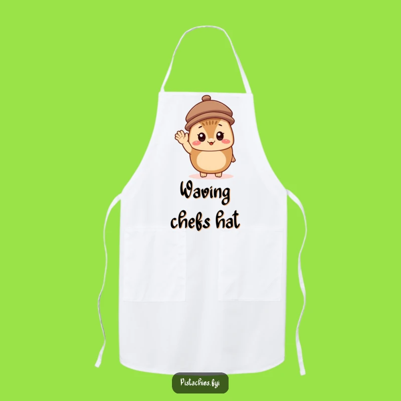 Funny Cheerful Hazelnut Apron: Tiny Hat Wave for a Perfect Funny Gift
