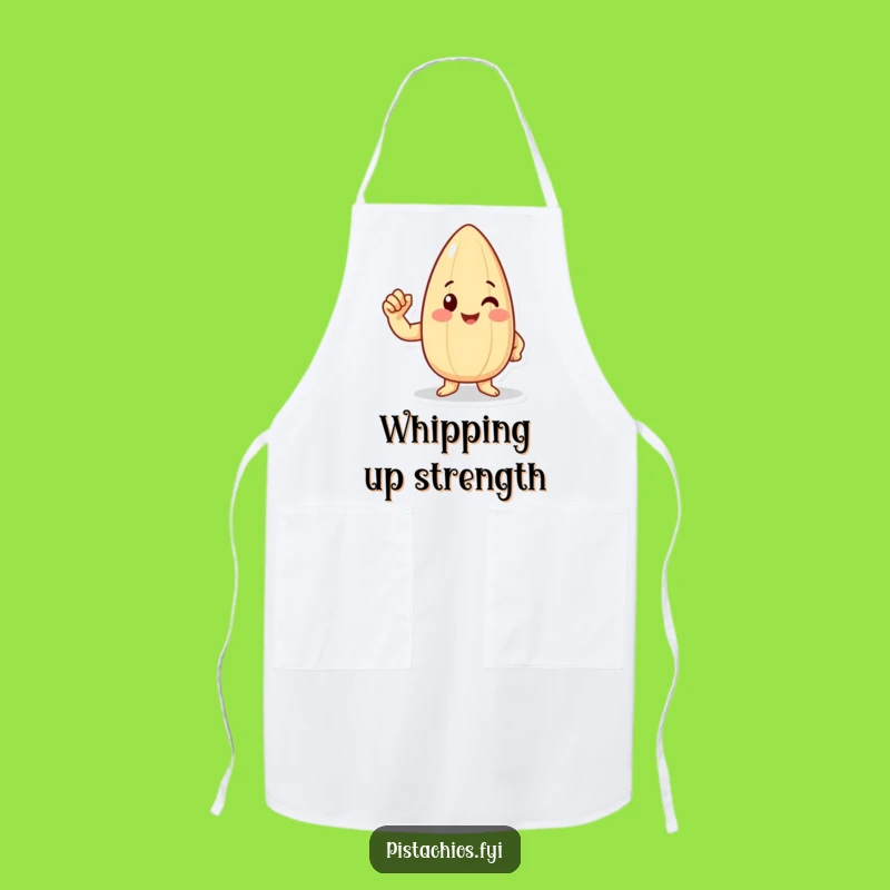 Funny Almond Flexing Apron - Strong Cartoon Kitchen Gift