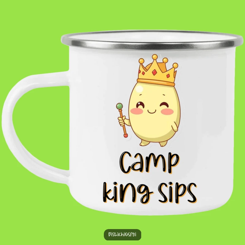 Funny Royal Pistachio Camping Mug: Conquer the Trail, A Majestic Funny Gift