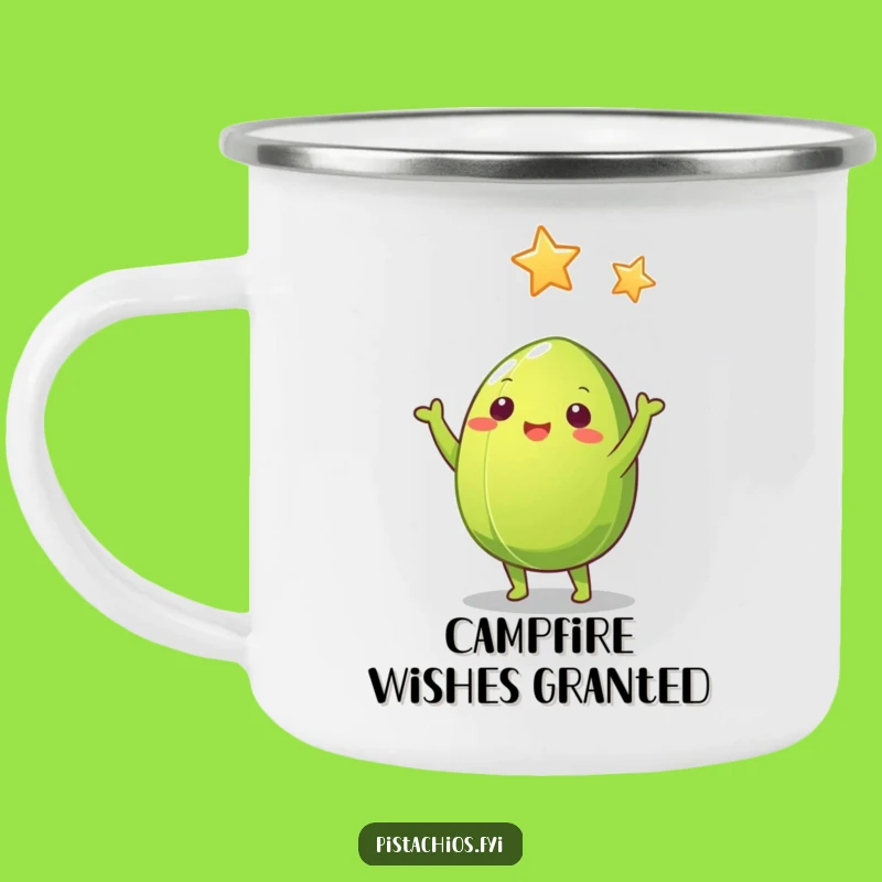 Funny Pistachio Nut Camping Mug: Sip Stars, Adventure Fuel, Perfect Humorous Gift!