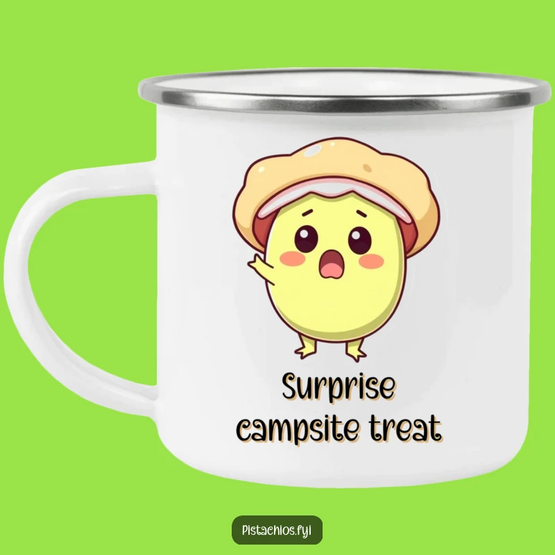 Funny Surprise Pistachio Camp Mug - Delightful Outdoor Gift