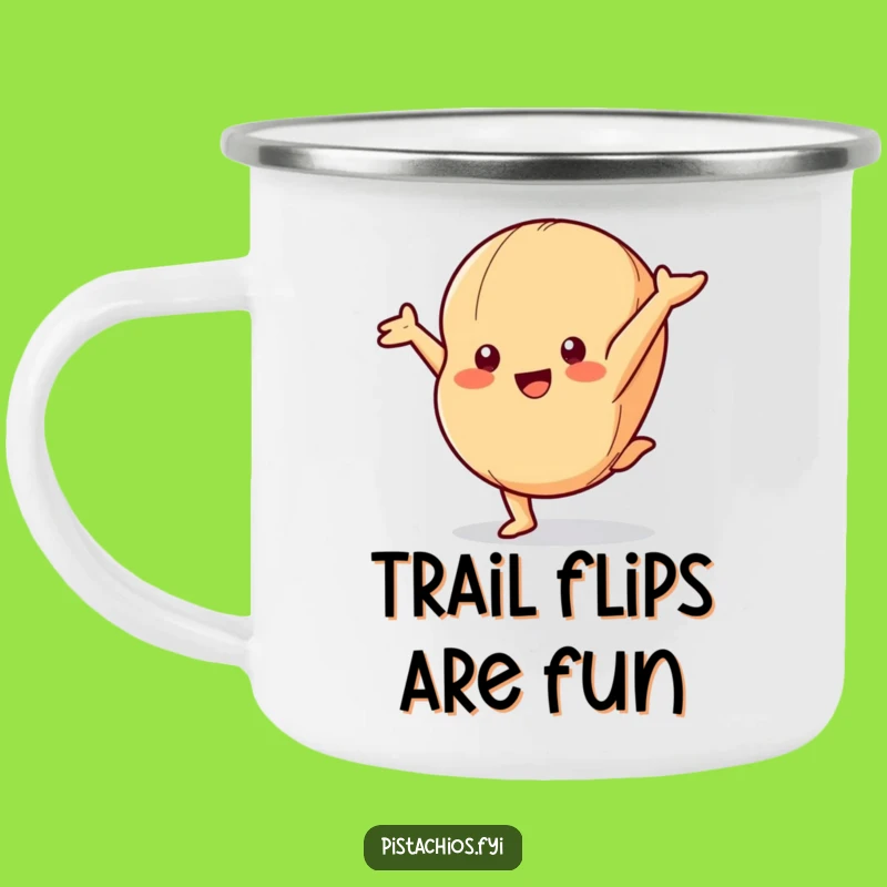 Funny Macadamia Nut Camping Mug - Cartwheel Fun, Adventurous Sip!