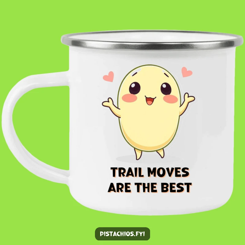 Funny Dancing Pistachio Camping Mug: Enjoy Your Brew with Hilarious Outdoor Cheer