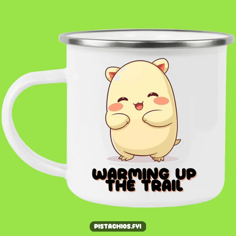 Funny Chubby Pistachio Camping Mug: Silly Stretchy Nut, Great Funny Outdoor Gift!