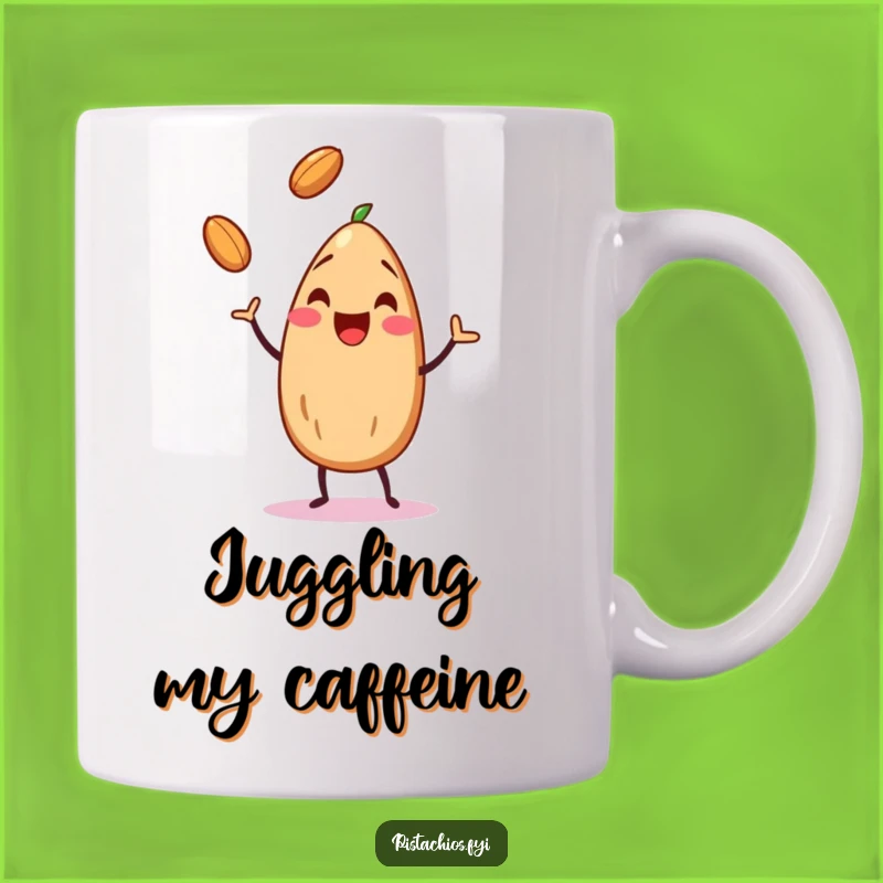 Funny Juggling Almond Mug: Skillful Sips, A Playful Funny Gift