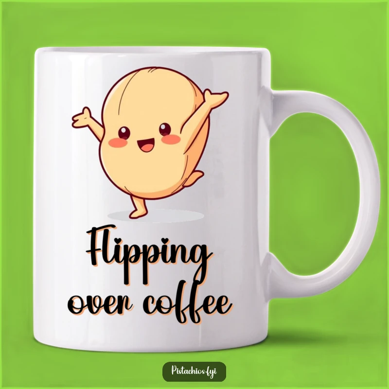 Funny Macadamia Nut Cartwheel Mug - Playful Acrobat, Hilarious Gift!