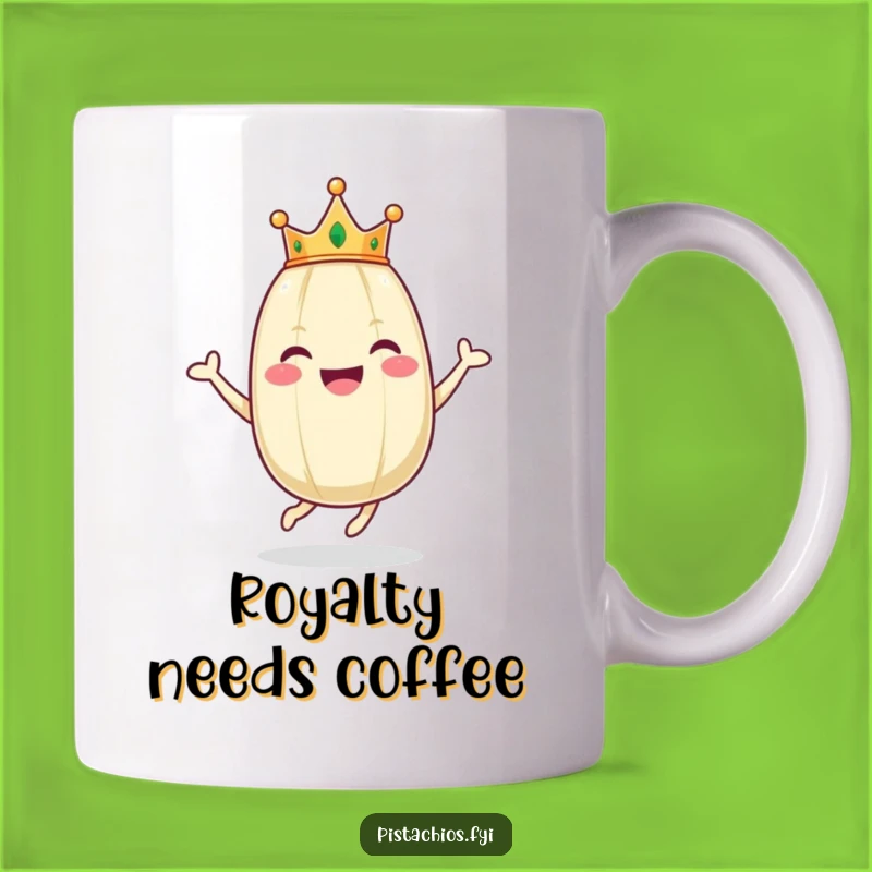 Funny Royal Pistachio Crown Hop Mug - Hilarious Happy Character Gift