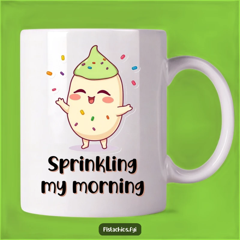 Funny Winking Pistachio Juggling Mug: A Playful and Hilarious Gift!
