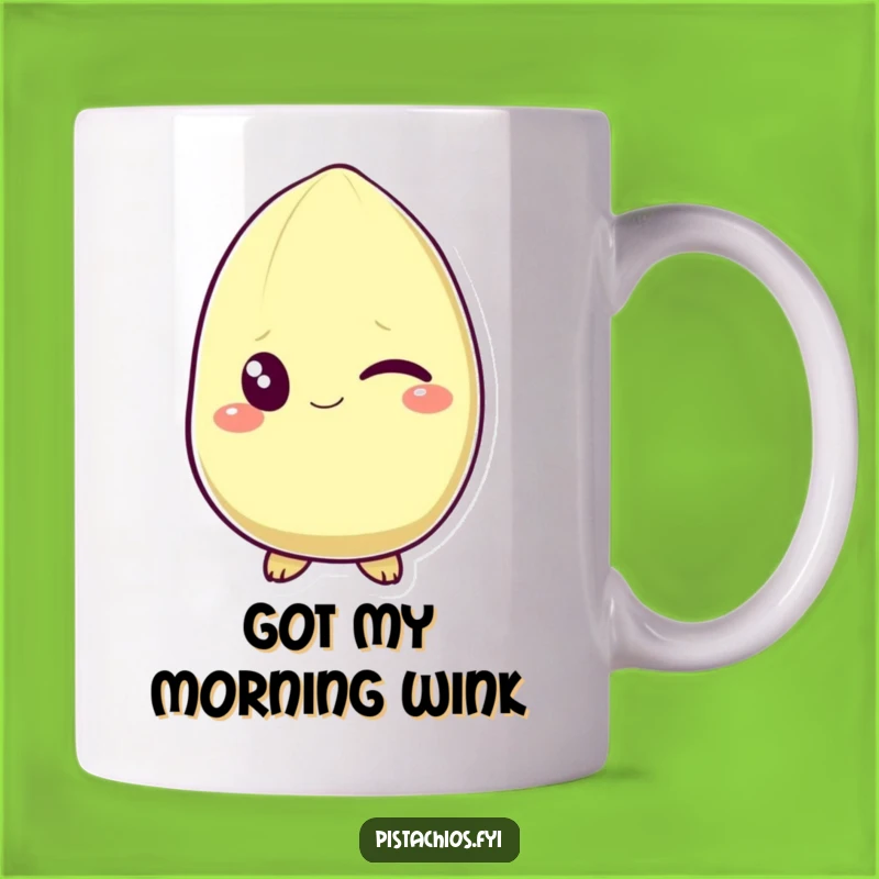 Funny Winking Pistachio Mug: A Cheeky Gift with a Hilarious Grin