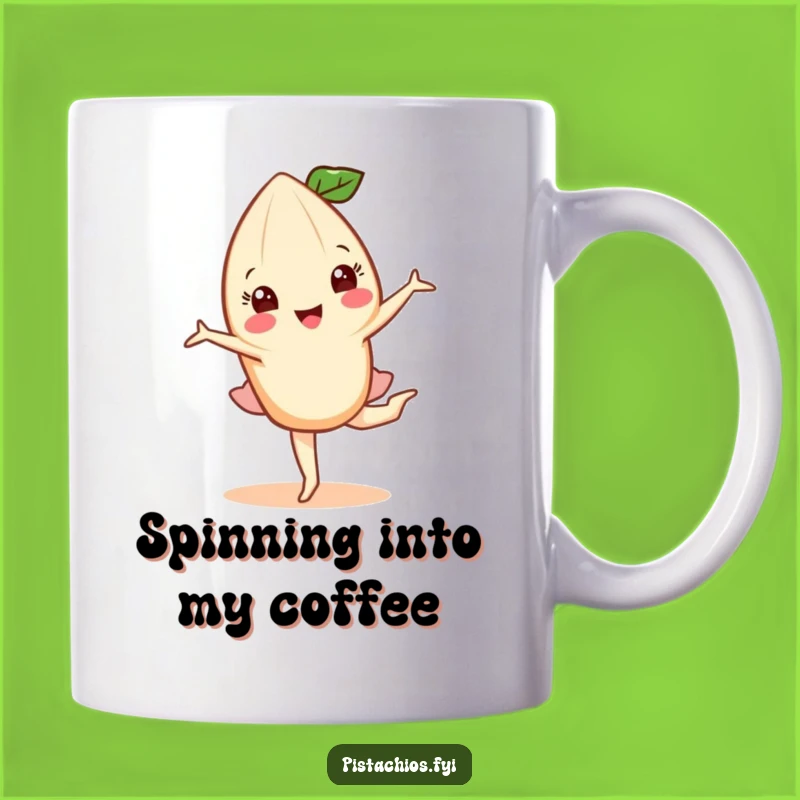 Funny Almond Pirouette Mug: Graceful Nut's Dance - Perfect Gift!