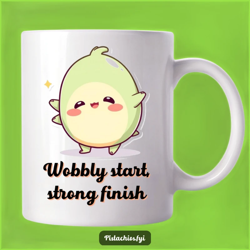 Funny Wobbly Pistachio Mug: Playful Wobbling Nut, The Perfect Funny Gift for Fun Moments!