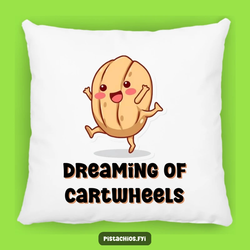 Comfy Funny Walnut Cartwheel Pillow - Cozy Nutty Decor, Great Funny Gift