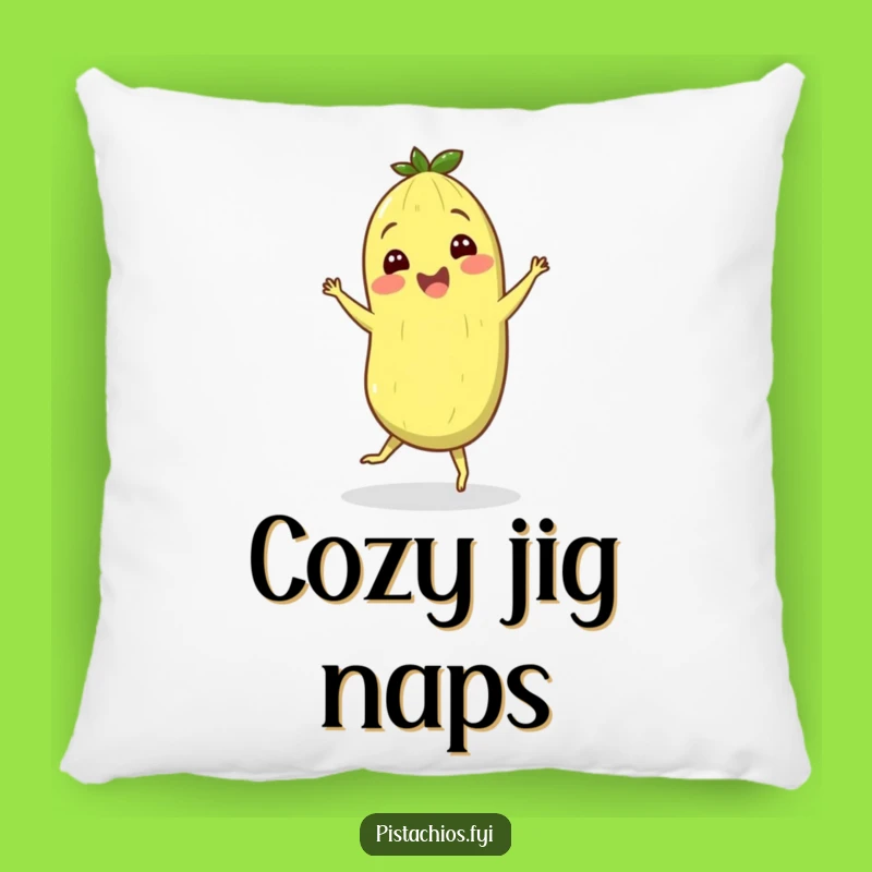 Soft Funny Pistachio Jig Pillow: Cozy Nutty Accent For Relaxation