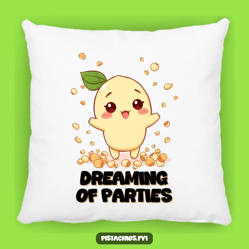 Funny Pistachio Pillow: Nut Confetti Celebration Comfort