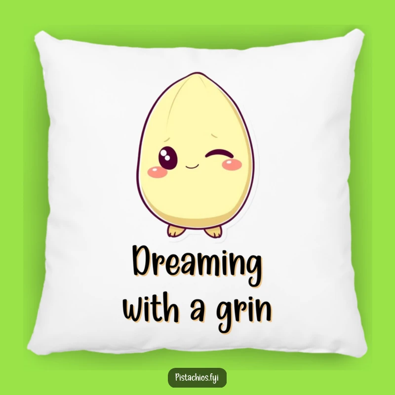 Funny Winking Pistachio Pillow: Cuddle Up with Hilarious Cheeky Comfort