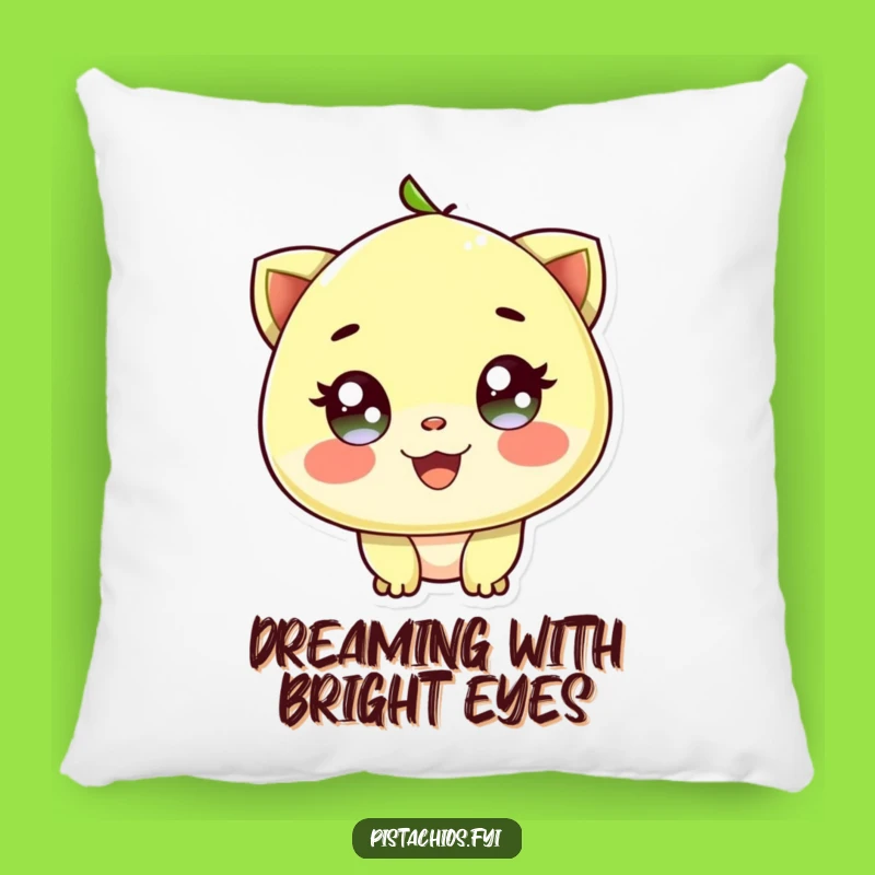 Funny Delighted Pistachio Sparkling Eyes Pillow - Cozy & Radiant Nutty Decor, Great Gift
