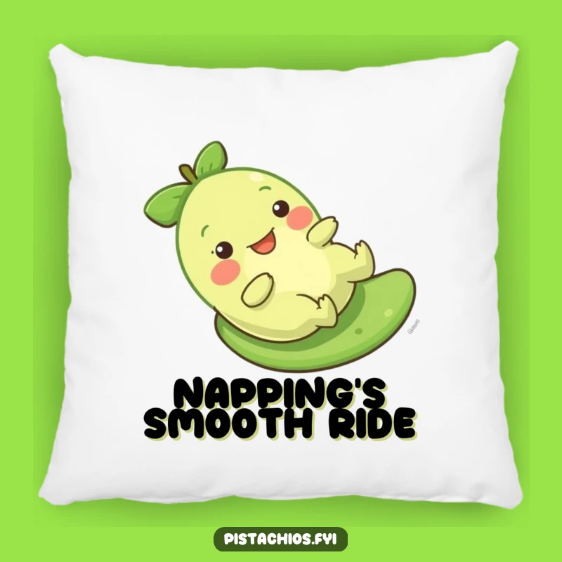 Funny Gleeful Pistachio Slide Pillow: Snuggle Up with Slippery Fun
