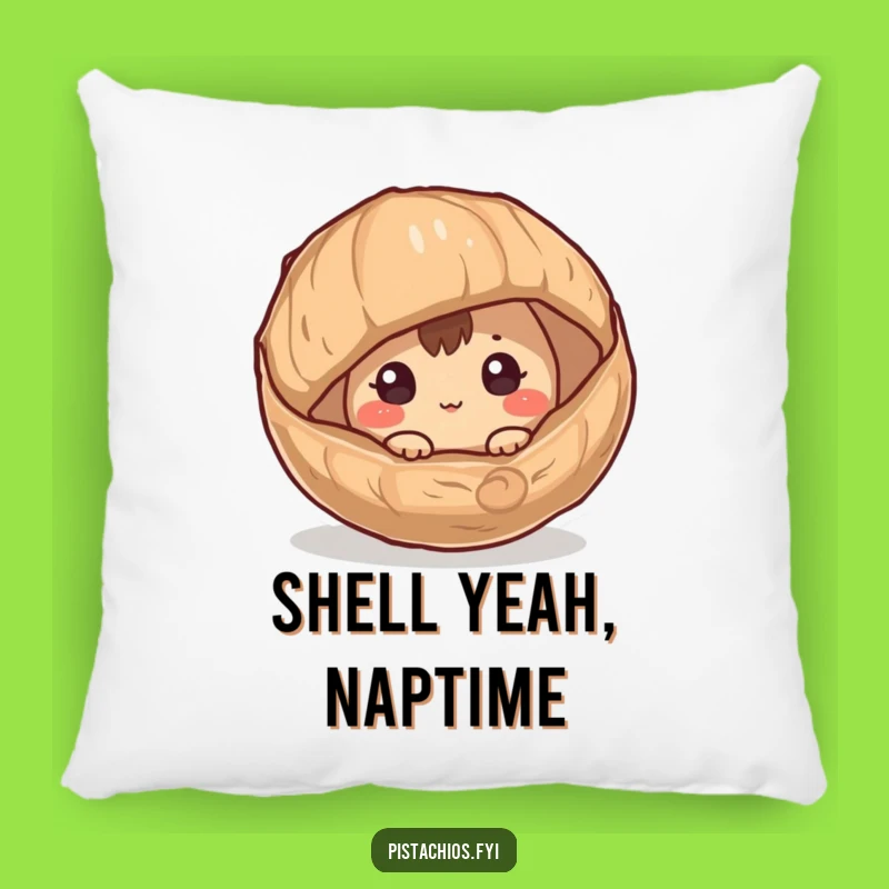 Funny Hazelnut Pillow - Comfy Nut Character for Cozy Humor
