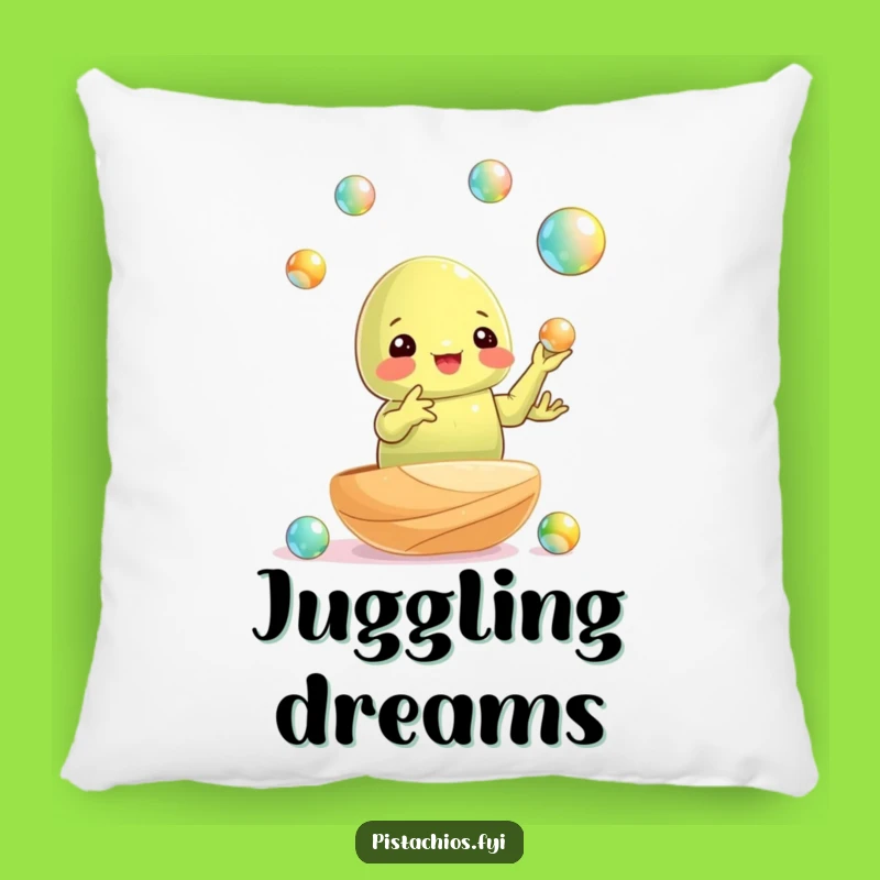 Funny Pistachio Juggling Pillow - Cozy and Hilarious Accent Pillow