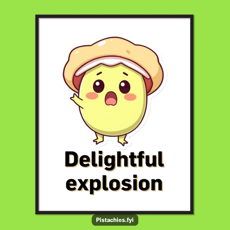 Funny Surprise Pistachio Pop Digital Art - Delightful Decor
