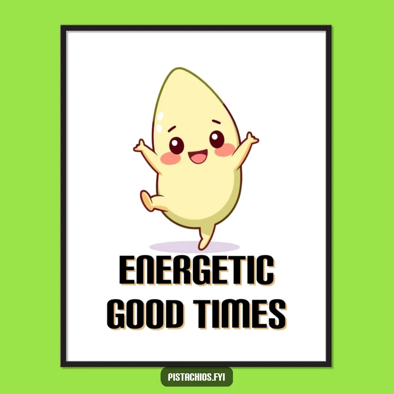 Funny Pistachio Cartwheel Digital Print: Instant Action and a Hilarious Gift!