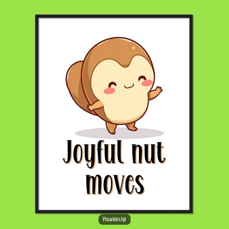 Funny Dancing Hazelnut Digital Print: Instant Groove, Your Energetic Funny Gift