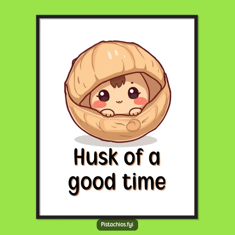 Funny Hazelnut Digital Art - Curious Nut Character for Instant Humor