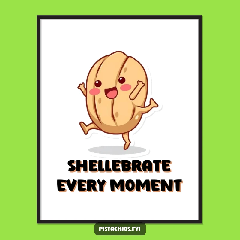 Funny Walnut Cartwheel Digital Print - Instant Nutty Joy, Perfect Funny Gift