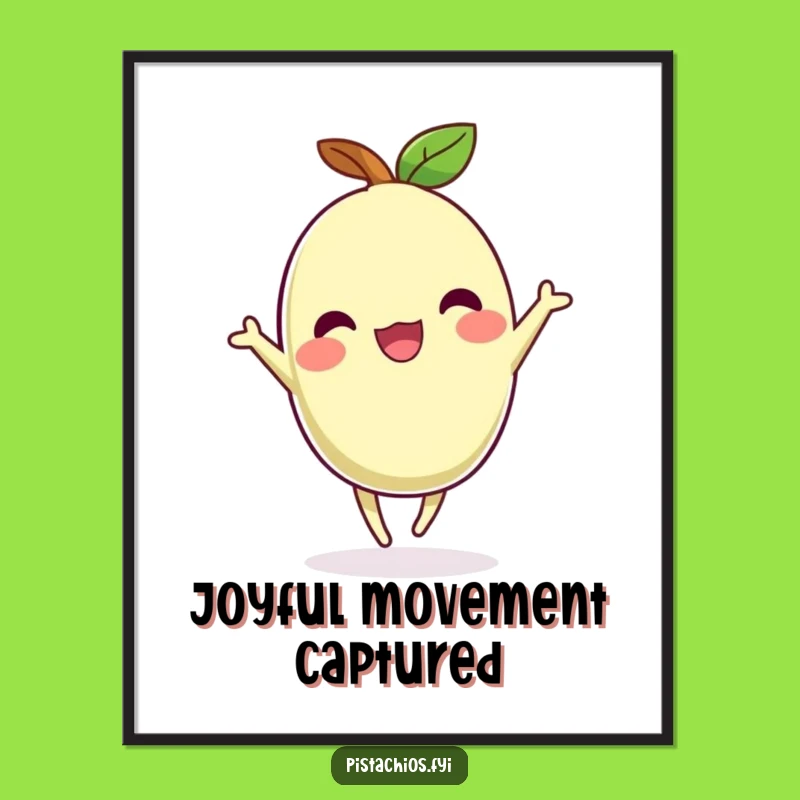 Funny Dancing Pistachio Digital Print: Instant Joyful Vibes for Your Walls