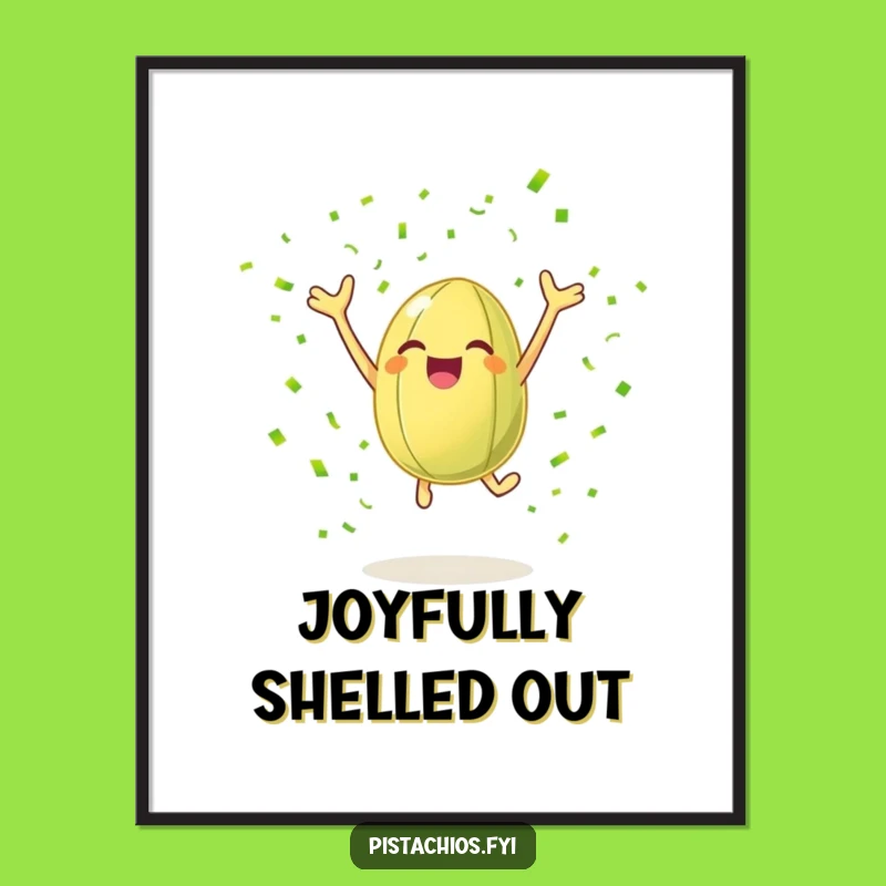Funny Pistachio Nut Digital Art: Joyful Decor for Instant Celebration