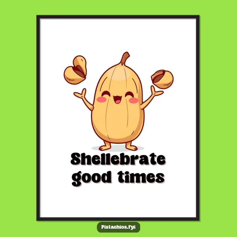 Funny Juggling Nut Digital Art - Dynamic Nut Character Skill, Instant Funny Gift for Walls