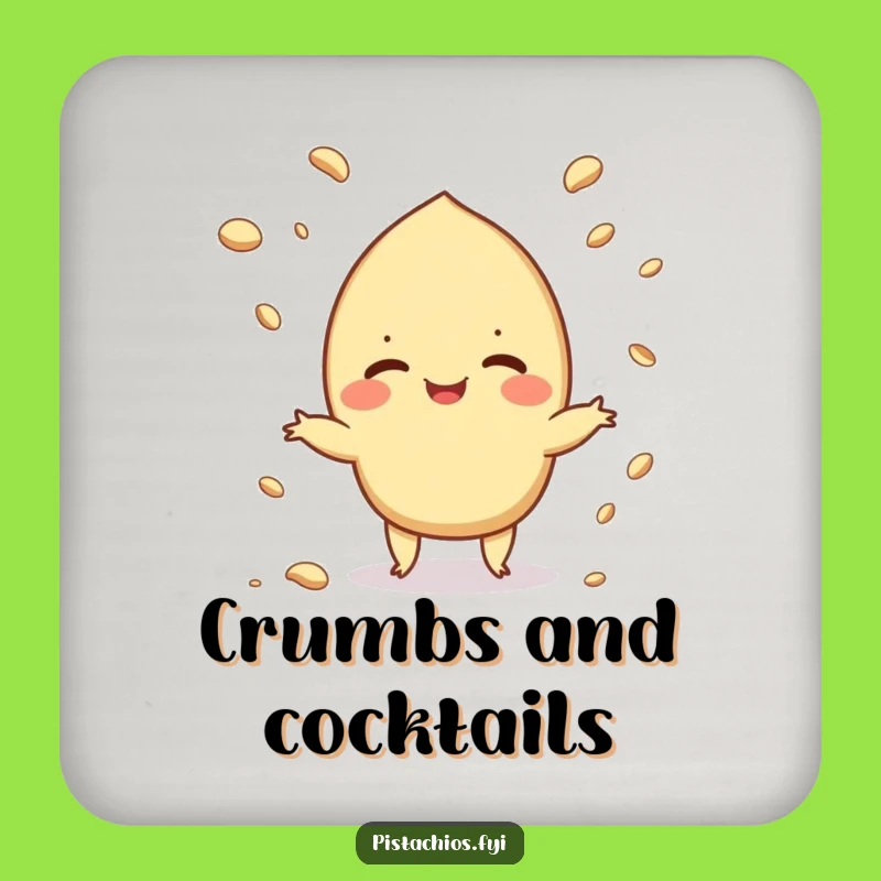 Funny Juggling Pistachio Coaster: Protect Surfaces with Humor, Gift