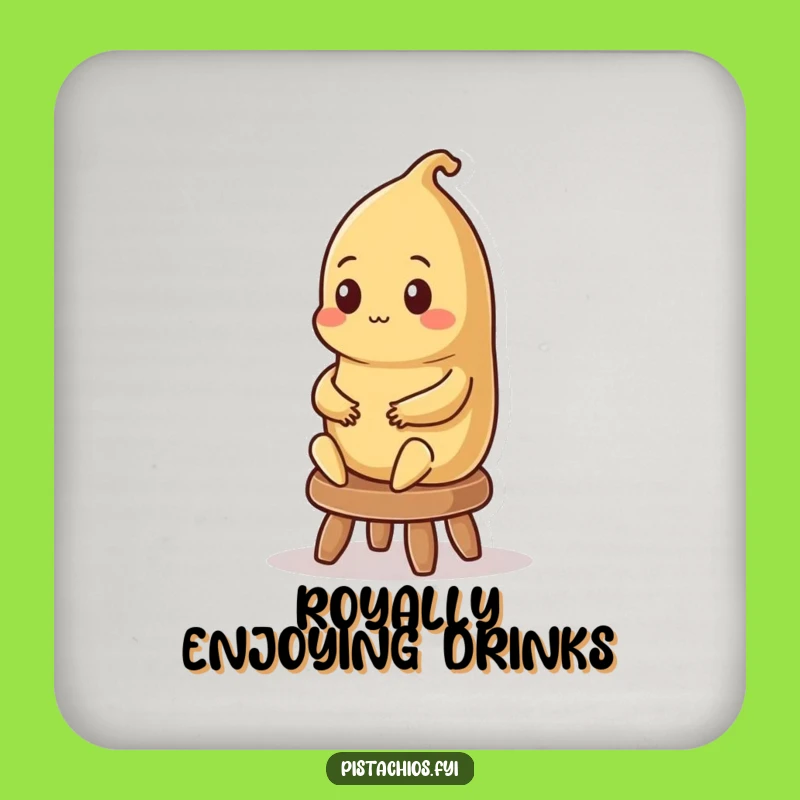 Funny Brazil Nut King Coaster - Protect Surfaces Royally, Great Funny Gift