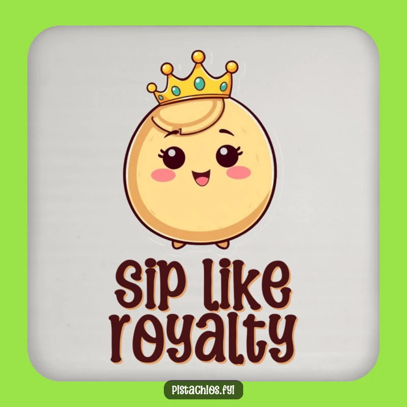 Funny Crowned Nut Coaster Set - Happy Table Protection & Perfect Regal Gift