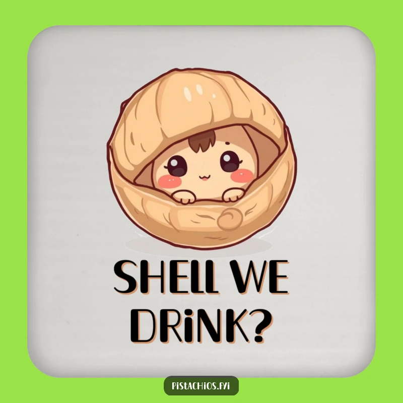 Funny Hazelnut Drink Coaster - Protect Surfaces with Nutty Charm