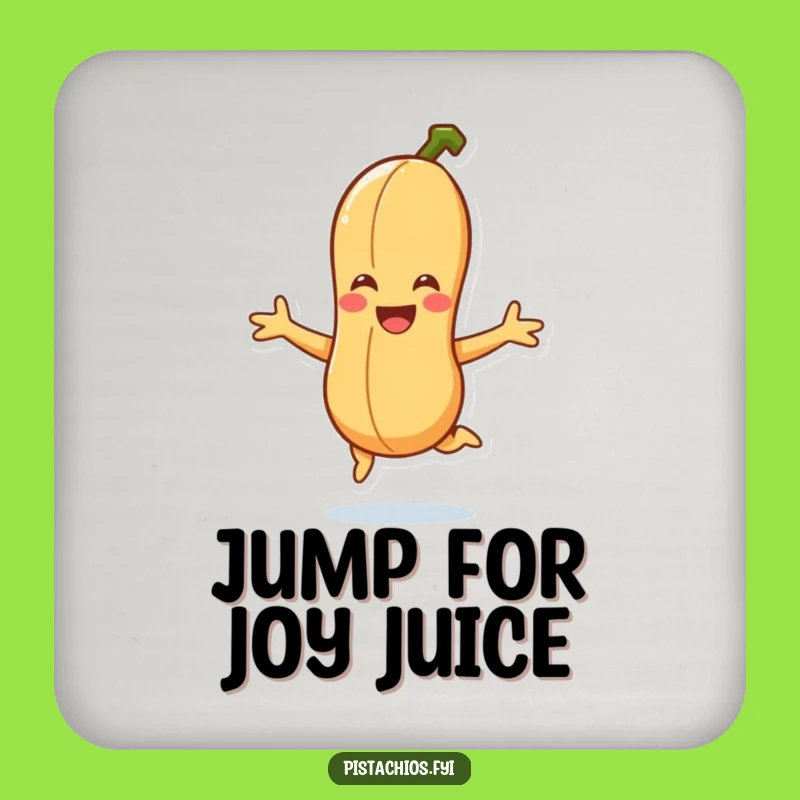 Funny Smiling Peanut Coaster - Joyful Cartoon Drink Gift