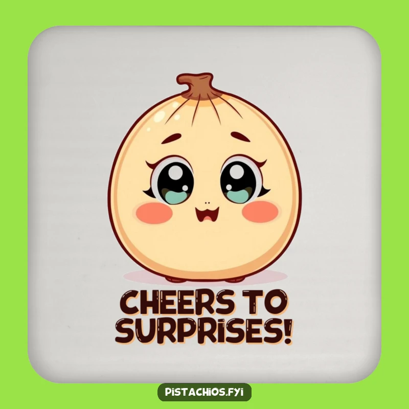 Funny Surprised Nut Coasters: Protect Surfaces with Delight, Humorous Set
