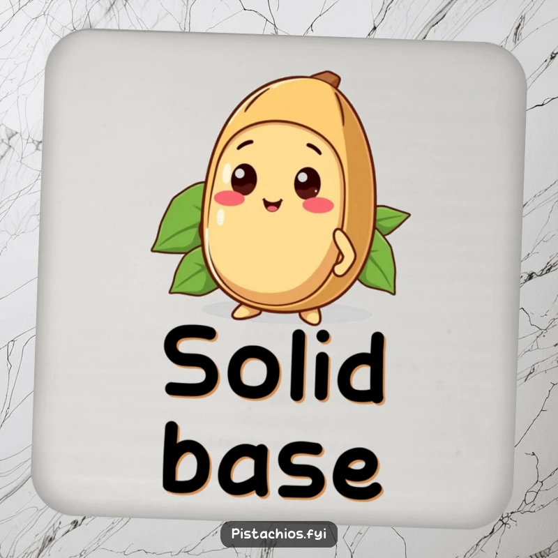 Funny Kawaii Brazil Nut Coasters (Set of 4): Kawaii Brazil nut characters proud of their strong shells, protecting surfaces with style.