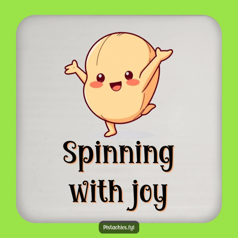 Funny Macadamia Nut Drink Coaster - Cartwheel Play, Protect Surfaces!