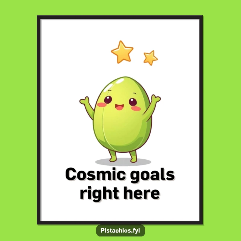 Funny Pistachio Nut Poster: Inspire Dreams with Vibrant Art, Perfect Funny Gift!