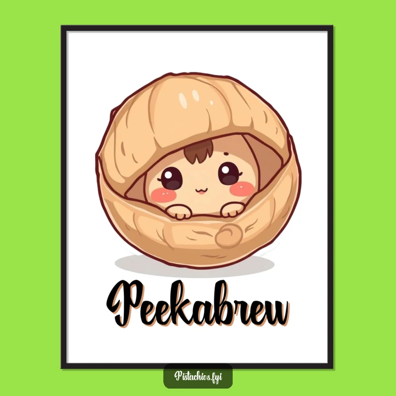 Funny Hazelnut Poster - Quirky Nut Art for Wall Humor