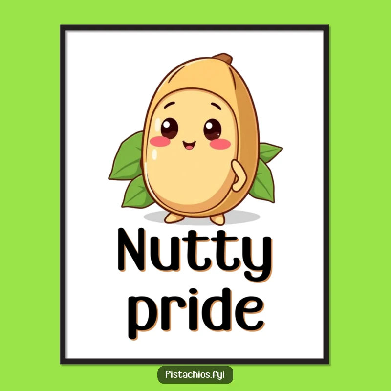 Funny Kawaii Brazil Nut Poster: Proud Shell Art - Bold Wall Decor Gift