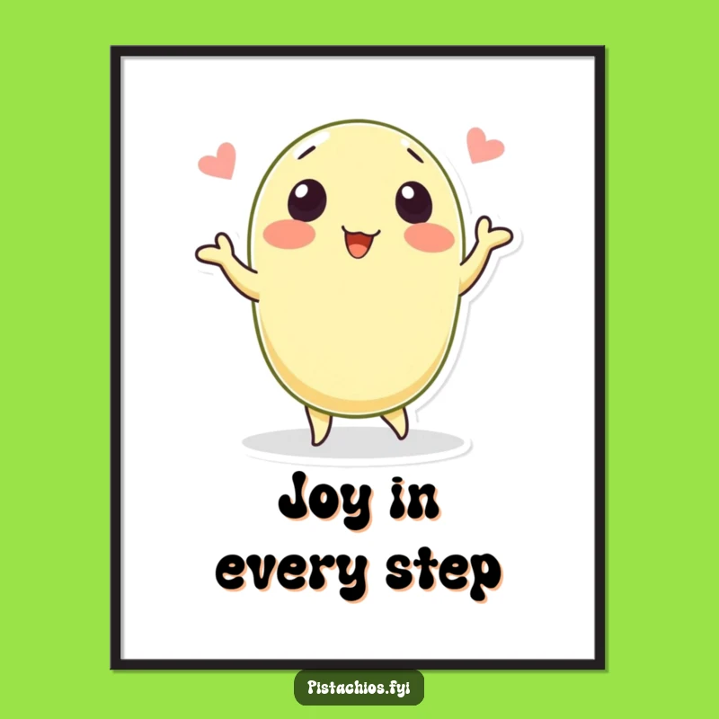 Funny Dancing Pistachio Poster: Liven Up Your Walls with Hilarious Nutty Art