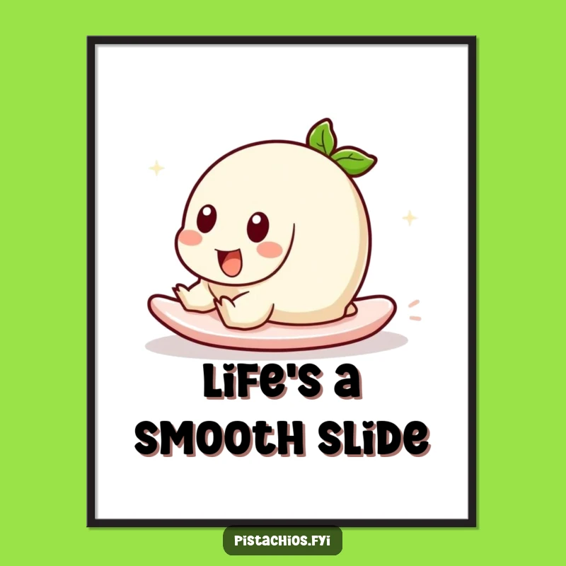 Funny Sliding Pistachio Poster: Decorate with Hilarious Playful Motion