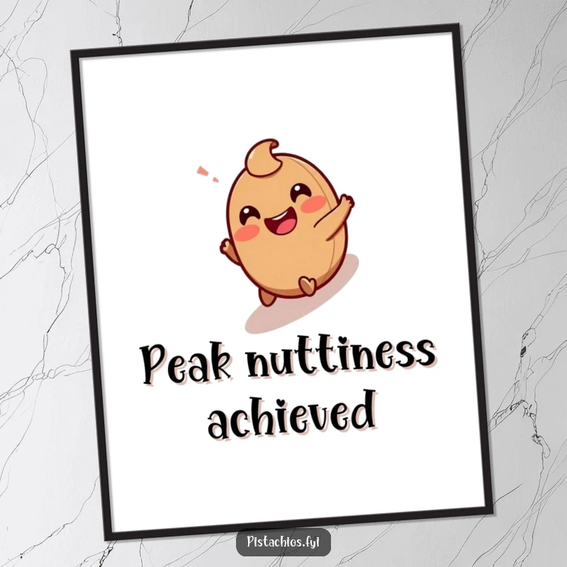 Funny Poster: A Giggling Hazelnut Character Hilariously Rolling Downhill with Pure, Uninhibited Joy.