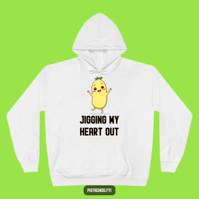 Cozy Funny Pistachio Jig Hoodie: Warm Nutty Dancewear For Fun